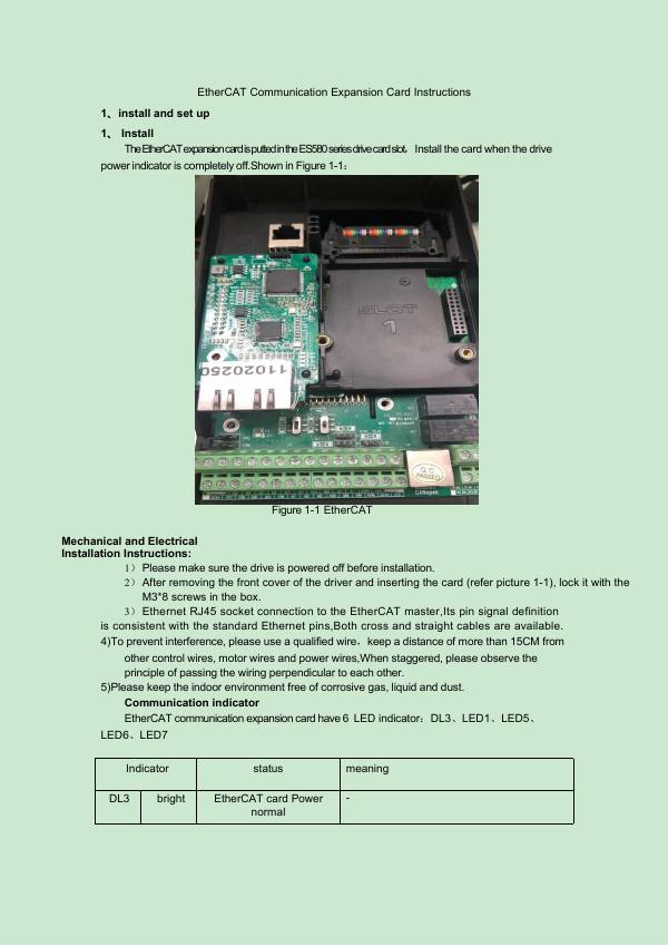 Первая страница: Cumark: EtherCAT card user manual EN