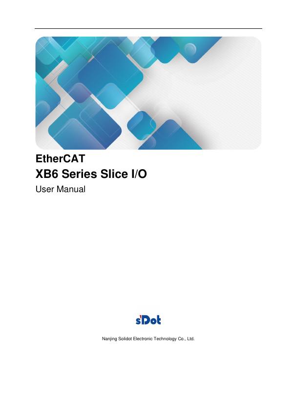 Первая страница: Qysche: Руководство адаптер XB6-EC2002ST Ethercat (англ) V1.14